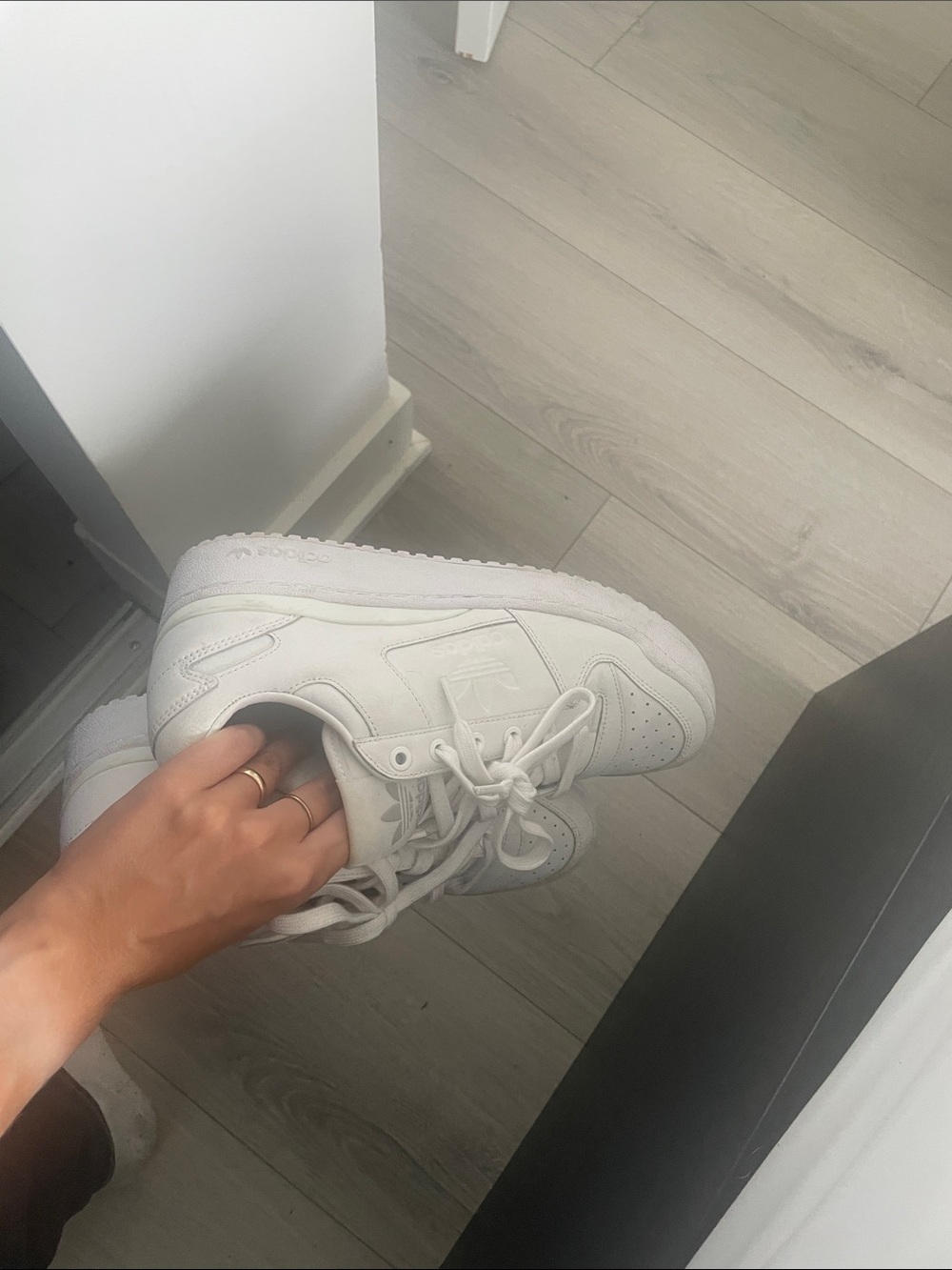 White Adidas Forum Bold sneakers worn once